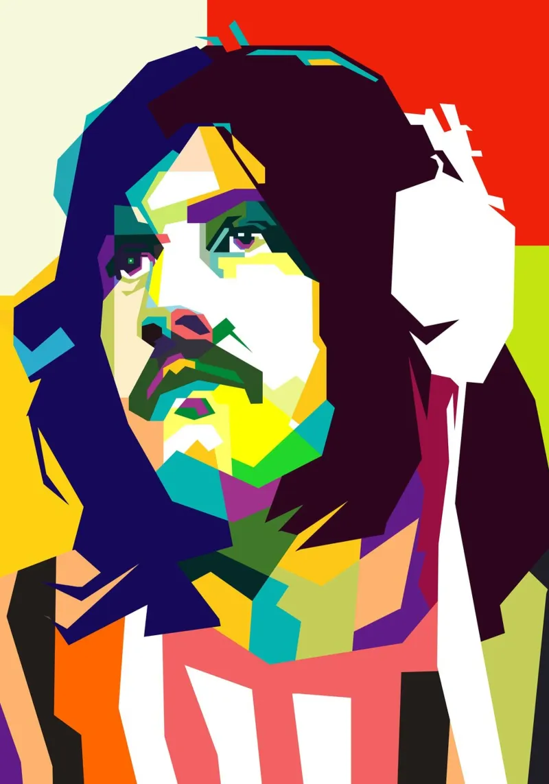 Bonzo British Drum Musician WPAP Trending Now backlit film by Artkreator