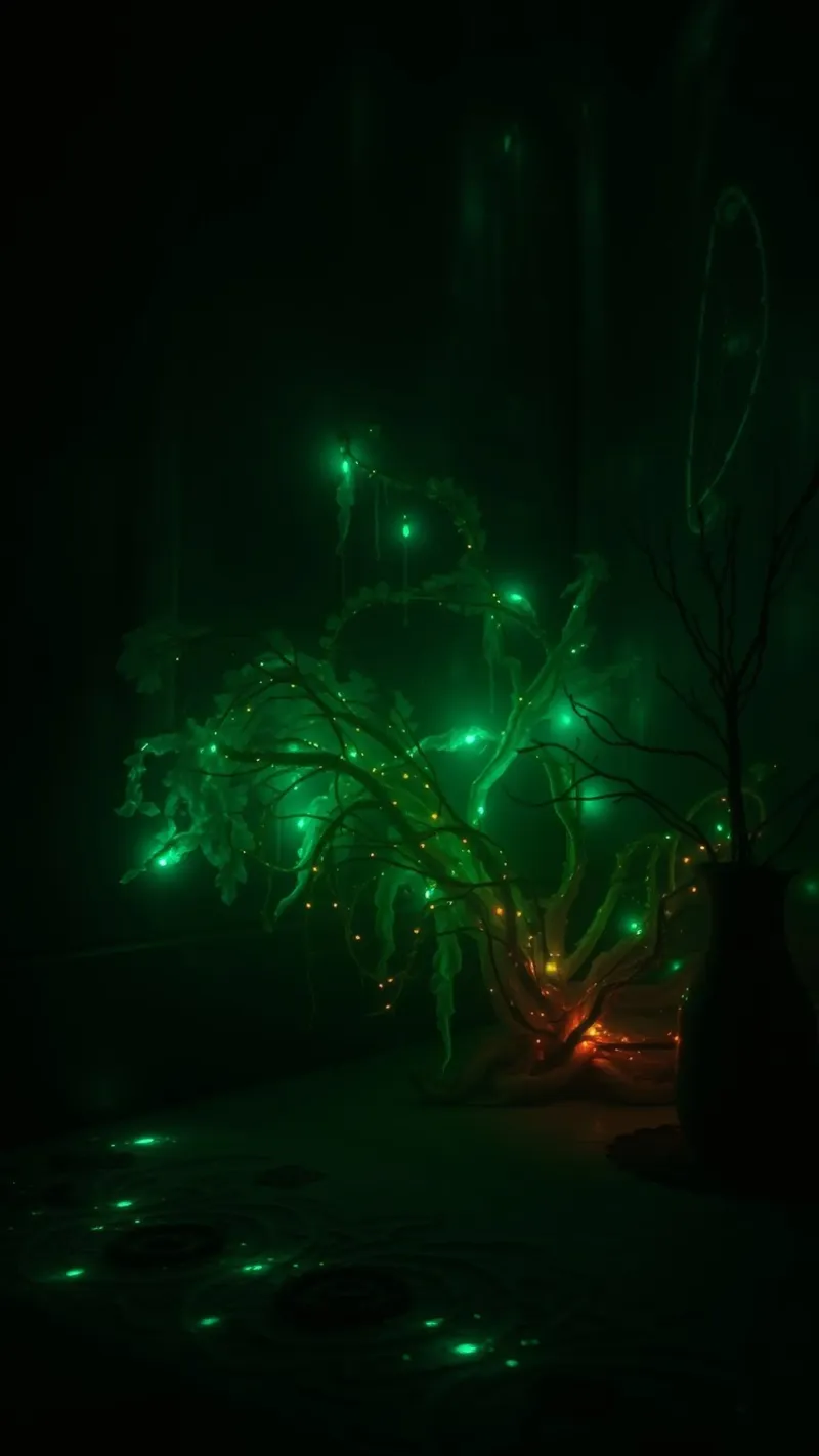 design verde astratto che crea un'atmosfera incantevole pellicola backlit da DesignDoodle