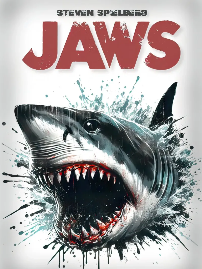 Jaws pellicola backlit da The Movie Wall