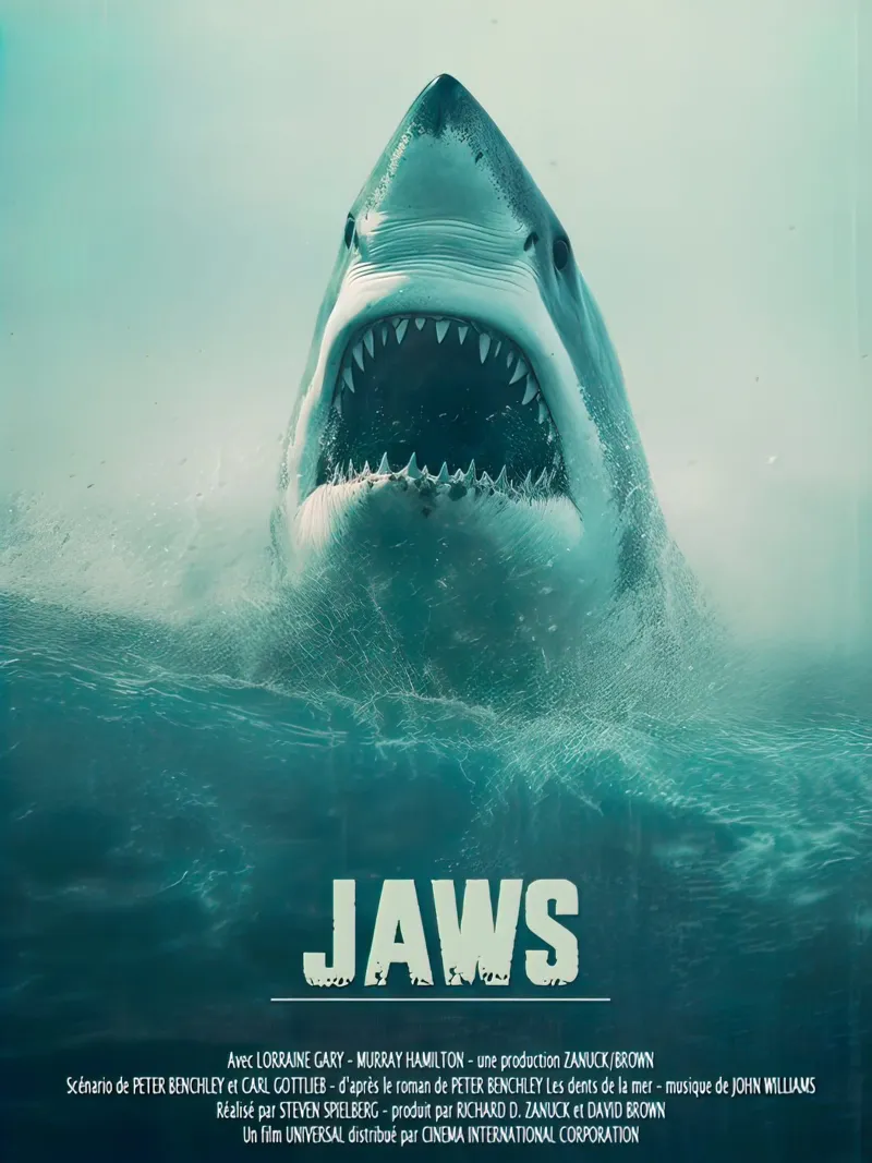 Jaws pellicola backlit da The Movie Wall