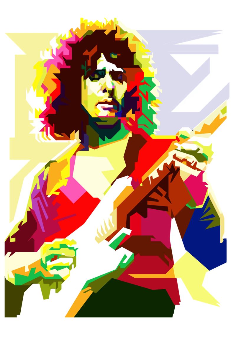 Ritchie Blackmore British Hardrock Music WPAP Trending Now poster by Artkreator
