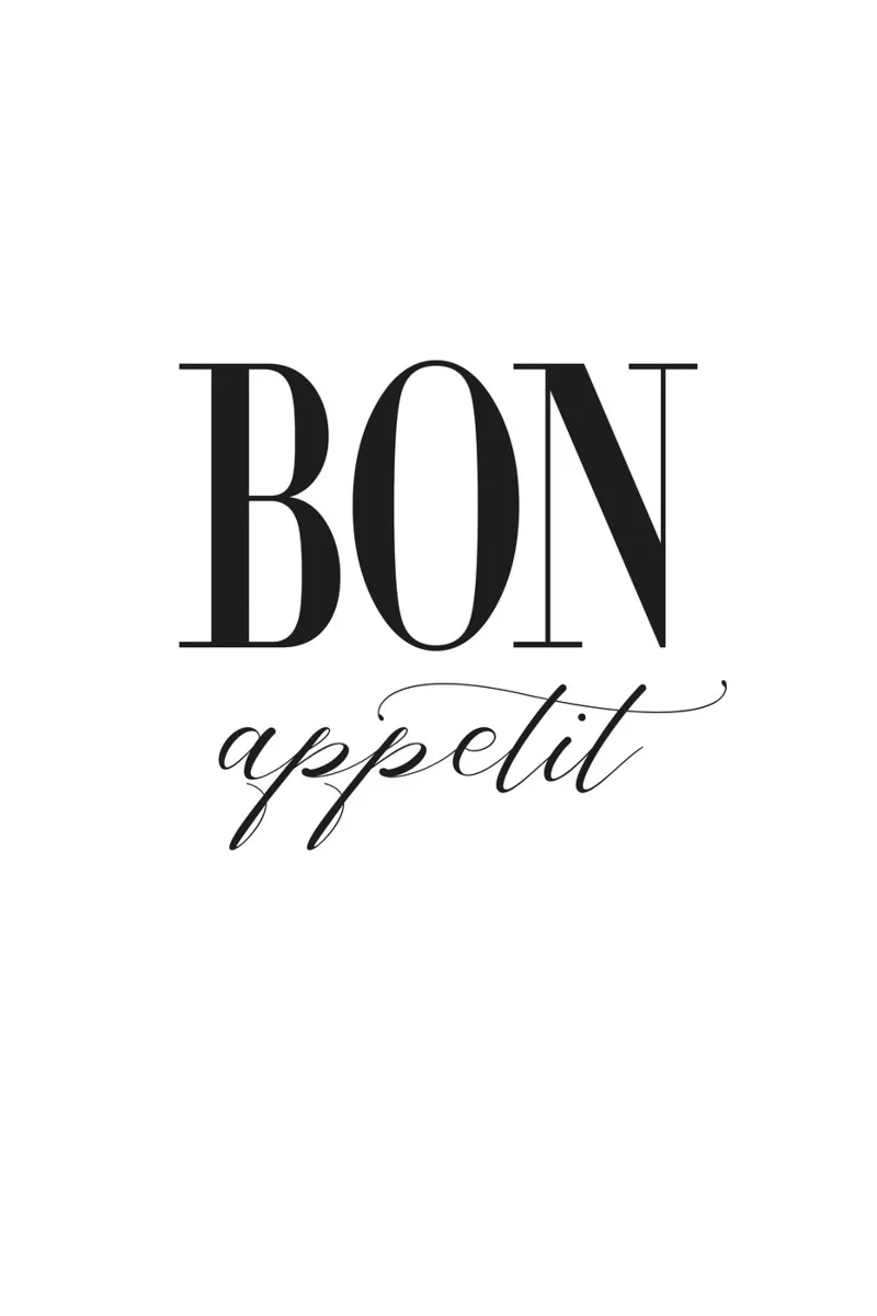 Buon appetito poster con telaio in legno da NouveauPrints