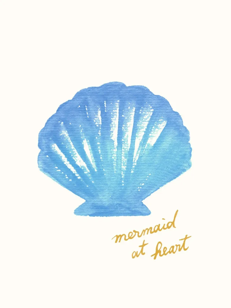 Sirène dans l'âme - Coquillage bleu panneau forex de intemporalis