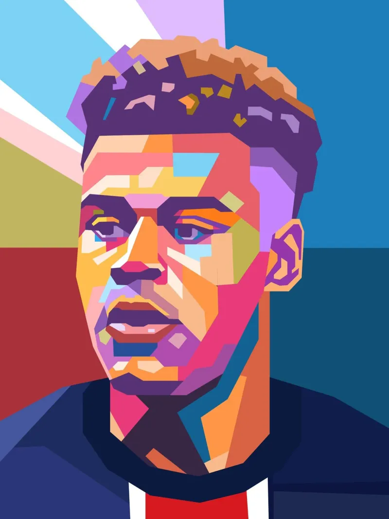 Desire Doue colorful pop art portrait hahnemühle by Hantamrata
