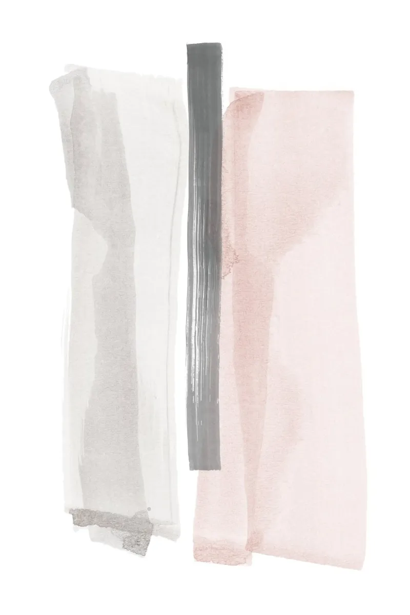 Pennellate rosa e grigio 1 pellicola backlit da NouveauPrints