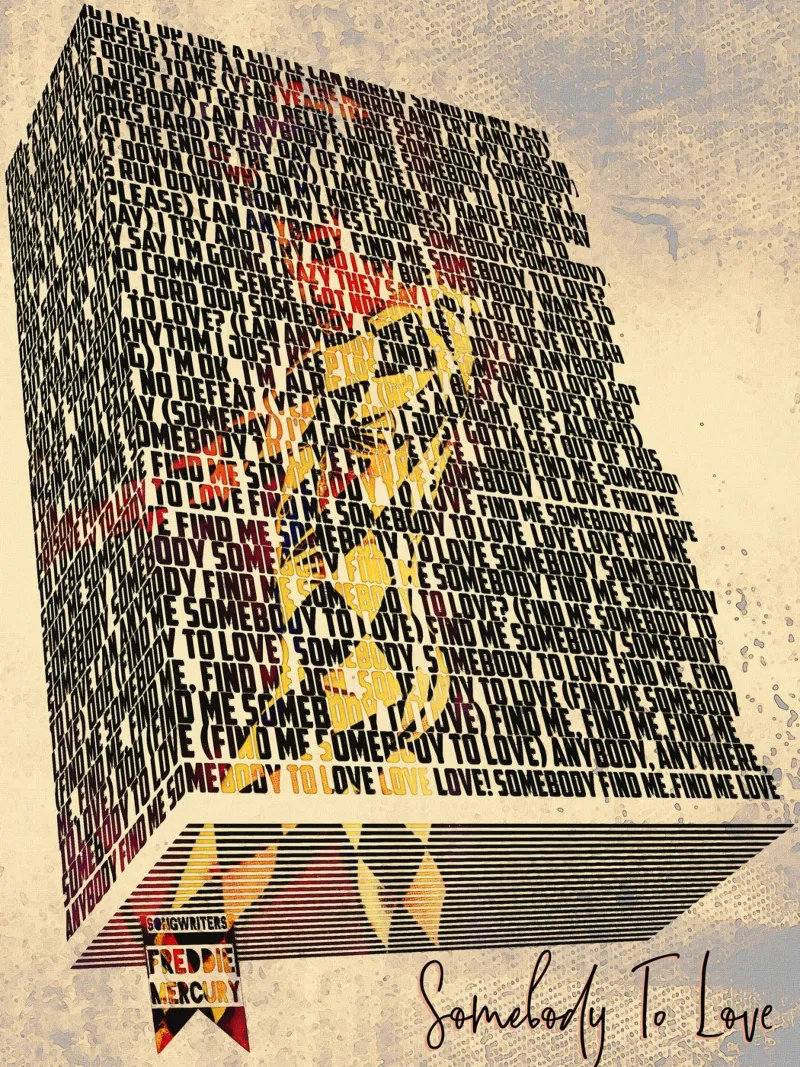 Qualcuno da amare (Libro dei testi) poster con telaio in legno da Gunawan Rb