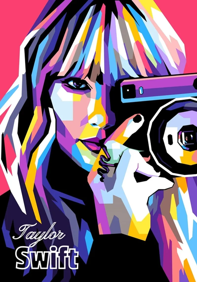 Taylor swift pop art pellicola backlit da Music Clan