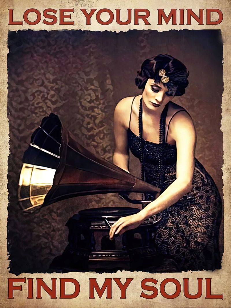 Lady And Vinyl Lose Your Mind Find My Soul poster by Aaronshop