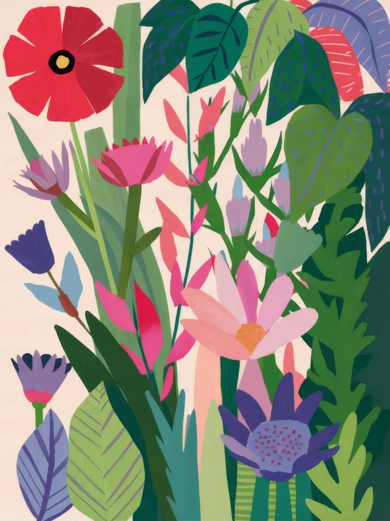 Giardino Fioritura Serenità poster con telaio in plastica da Zep Layers