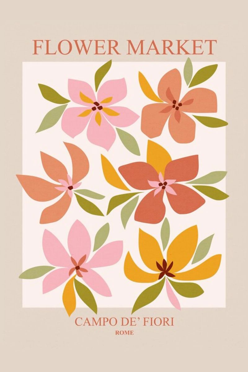 Flower Market poster van cafelab