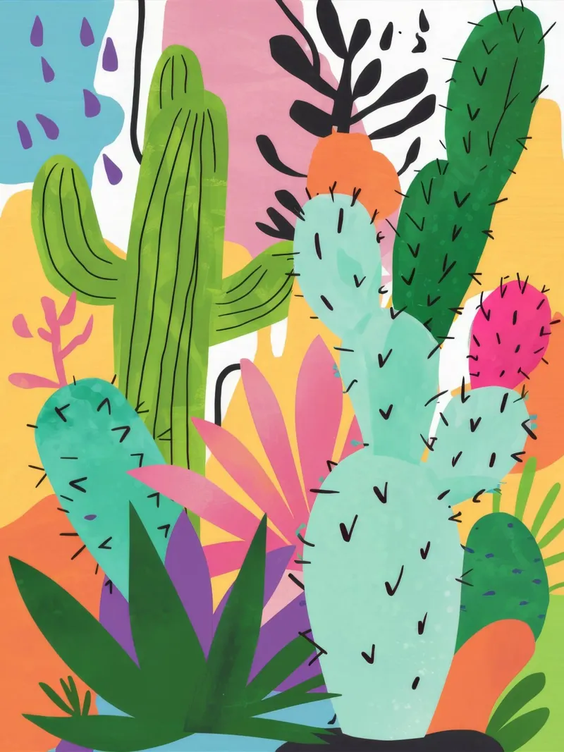 Giardino dei cactus del deserto plexiglass da Zep Layers