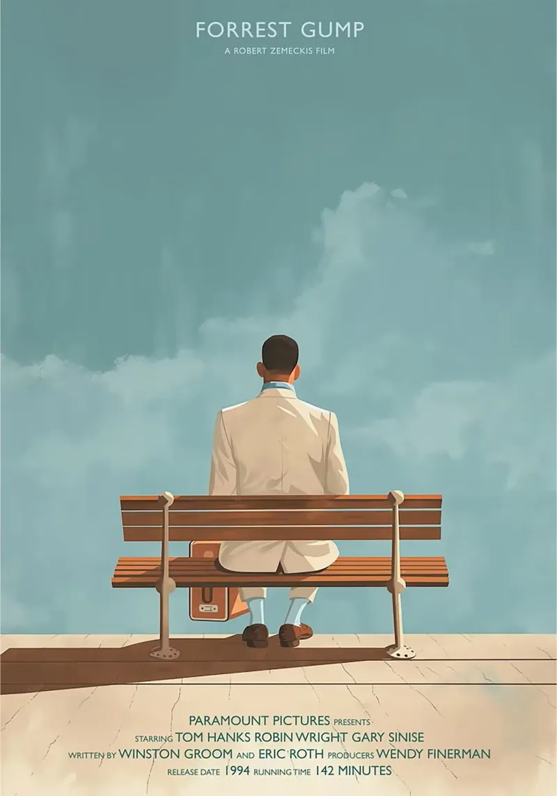 Forrest Gump pellicola backlit da Attaboy Dsgn
