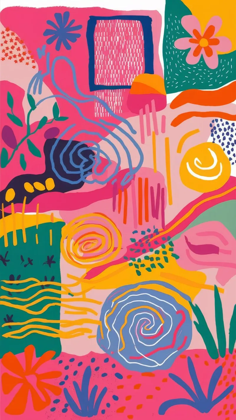 Symfonie van abstracte wervelingen canvas van Zep Layers