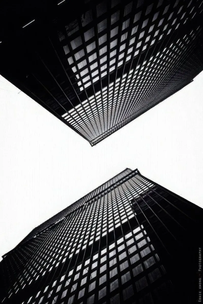 Chicago - L'eco verticale pellicola backlit da Black & White