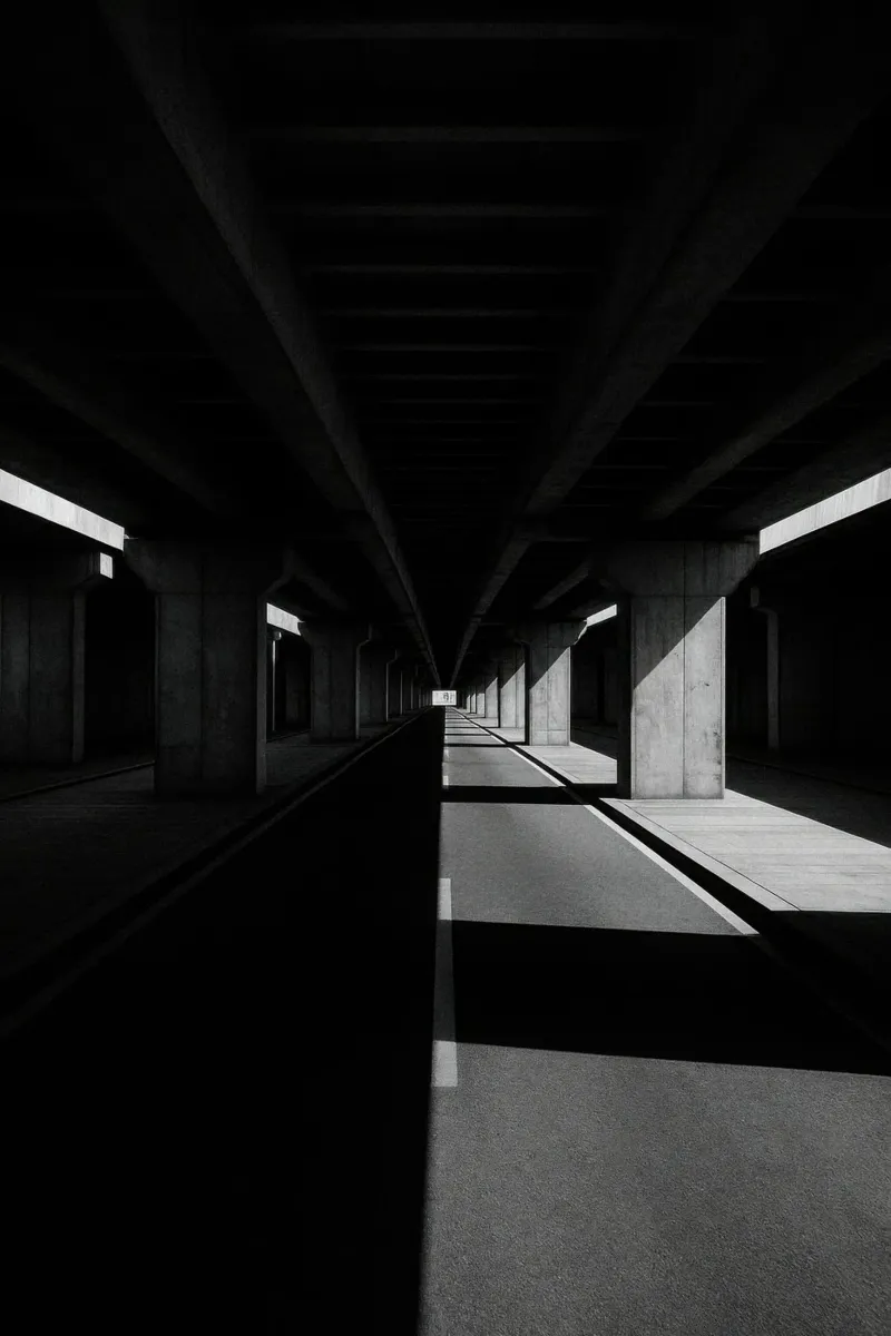 Tokio - Unter der Ringstraße Forex-Platte von Black & White