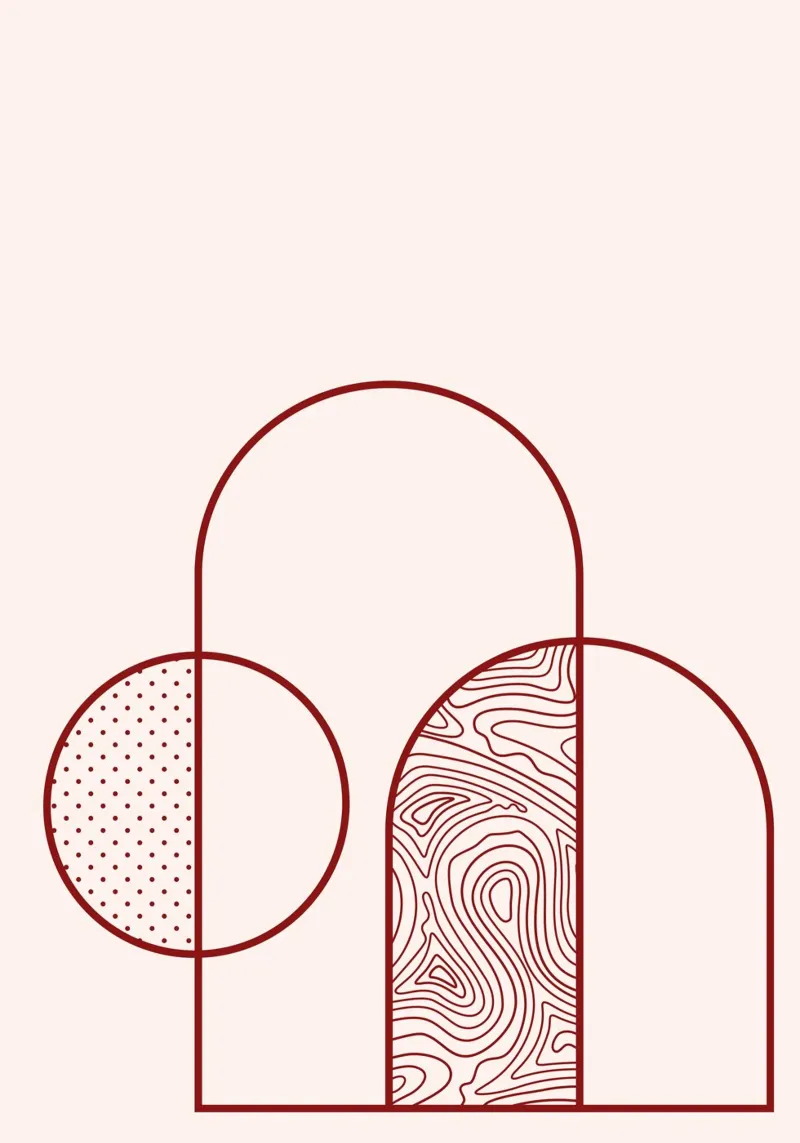 Abstract Arch & Circle Line Art Print by Organic Patterns, T canvas by NorwesClub