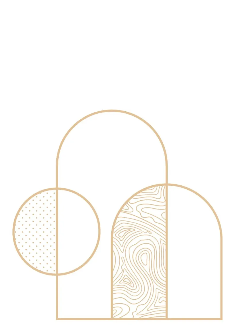 Minimalist Arch & Circle Line Kunstdruck von Organic Patterns, Hahnemühle von NorwesClub