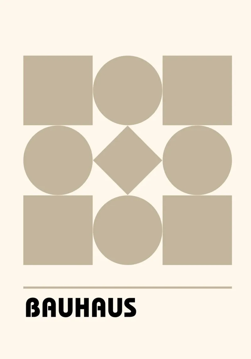 Bauhaus Forme geometriche Stampa astratta di Shapes & Grids, Be pellicola backlit da NorwesClub