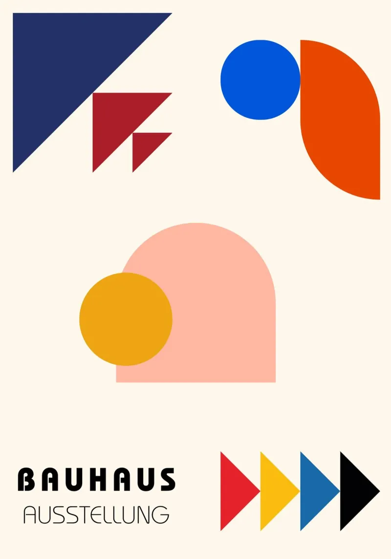 Mostra Bauhaus Forme geometriche astratte del modernista M tela da NorwesClub