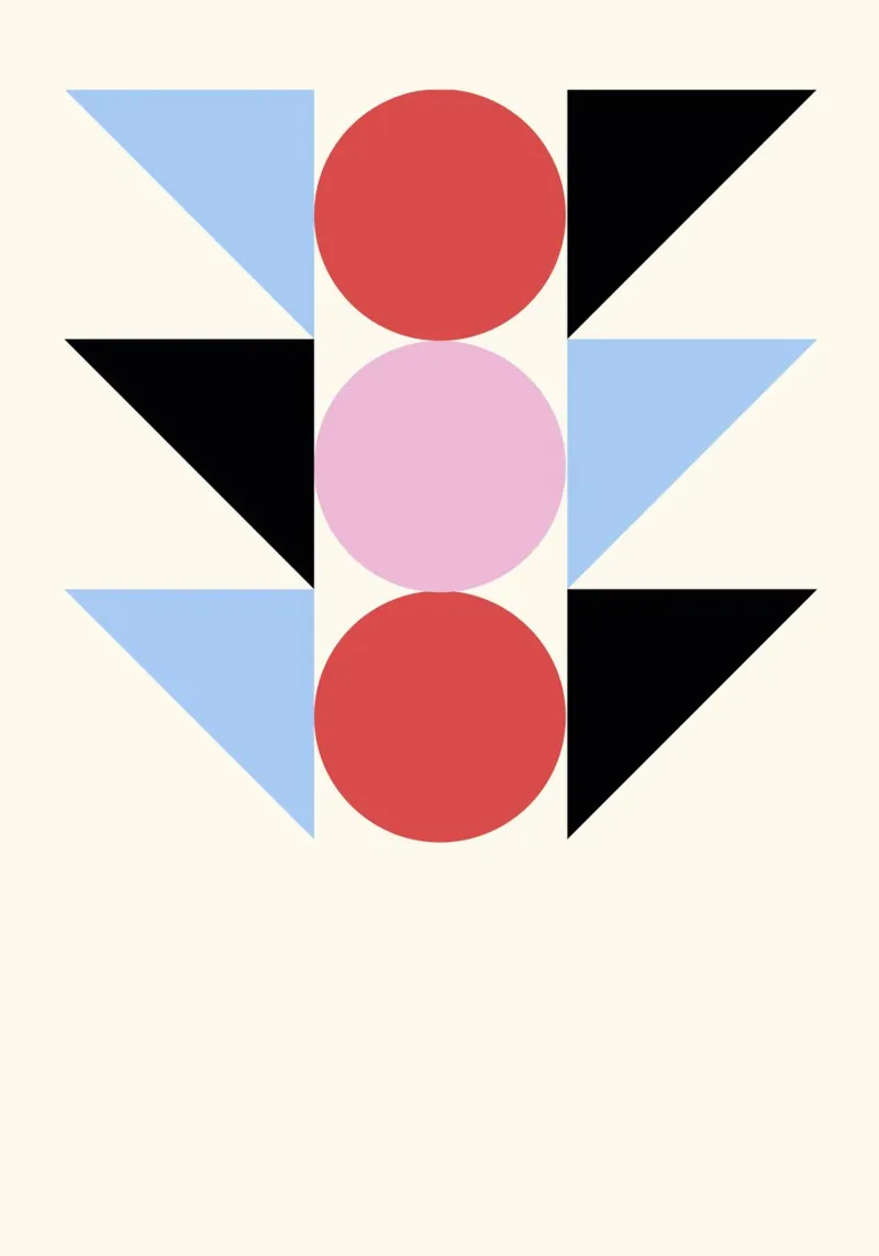 Arte geometrica astratta Bauhaus di Circles & Triangles, Prima pellicola backlit da NorwesClub