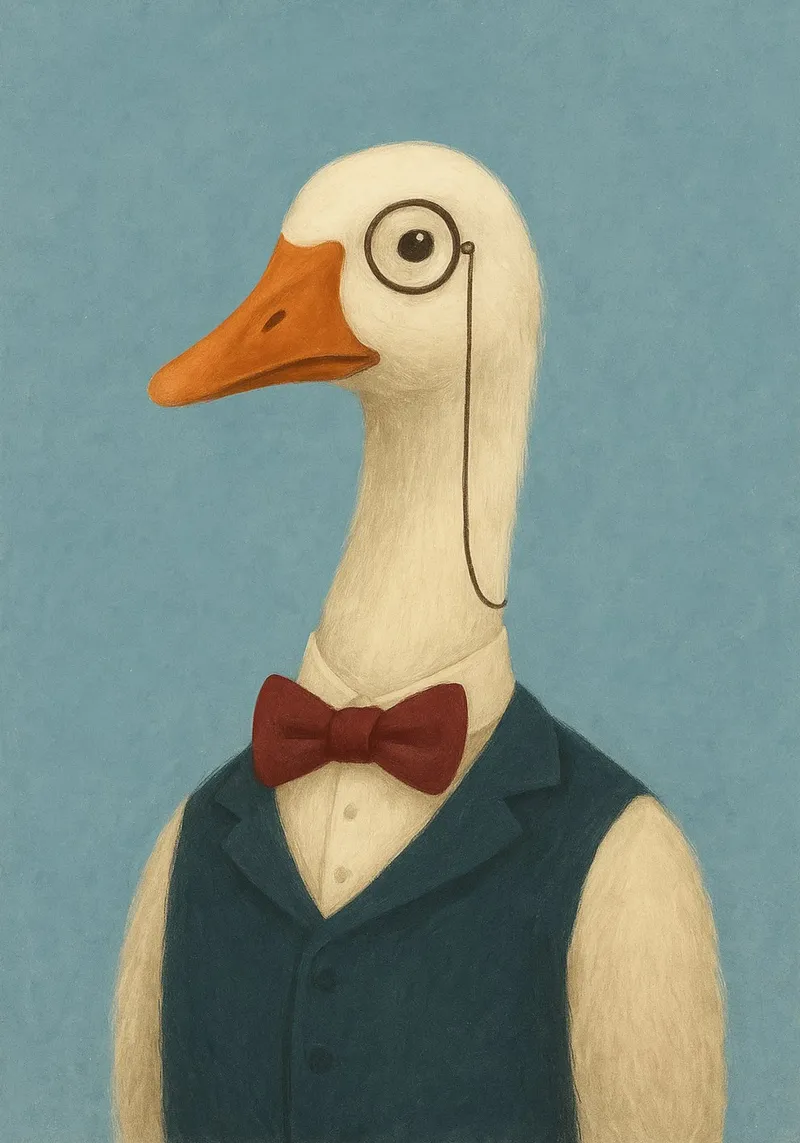 Sir Goose Acryl-Glas von Mosaic Dialogue
