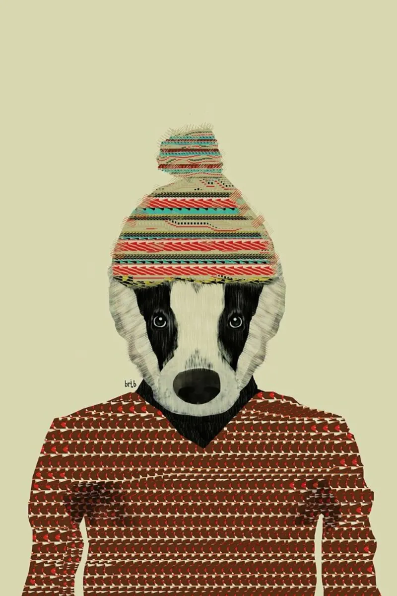 seb the badger plexiglass da Brian Buckley