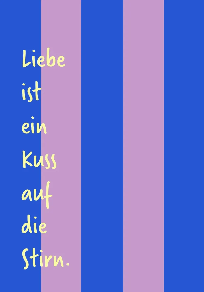 Liebe ist ein Kuss.. (mehrere Varianten verfügbar) pellicola backlit da FRICKE DESIGN
