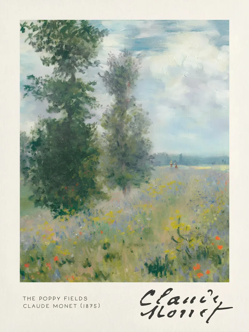 Claude Monet - I campi di papaveri (Argenteuil) Impressionista A pellicola backlit da NorwesClub