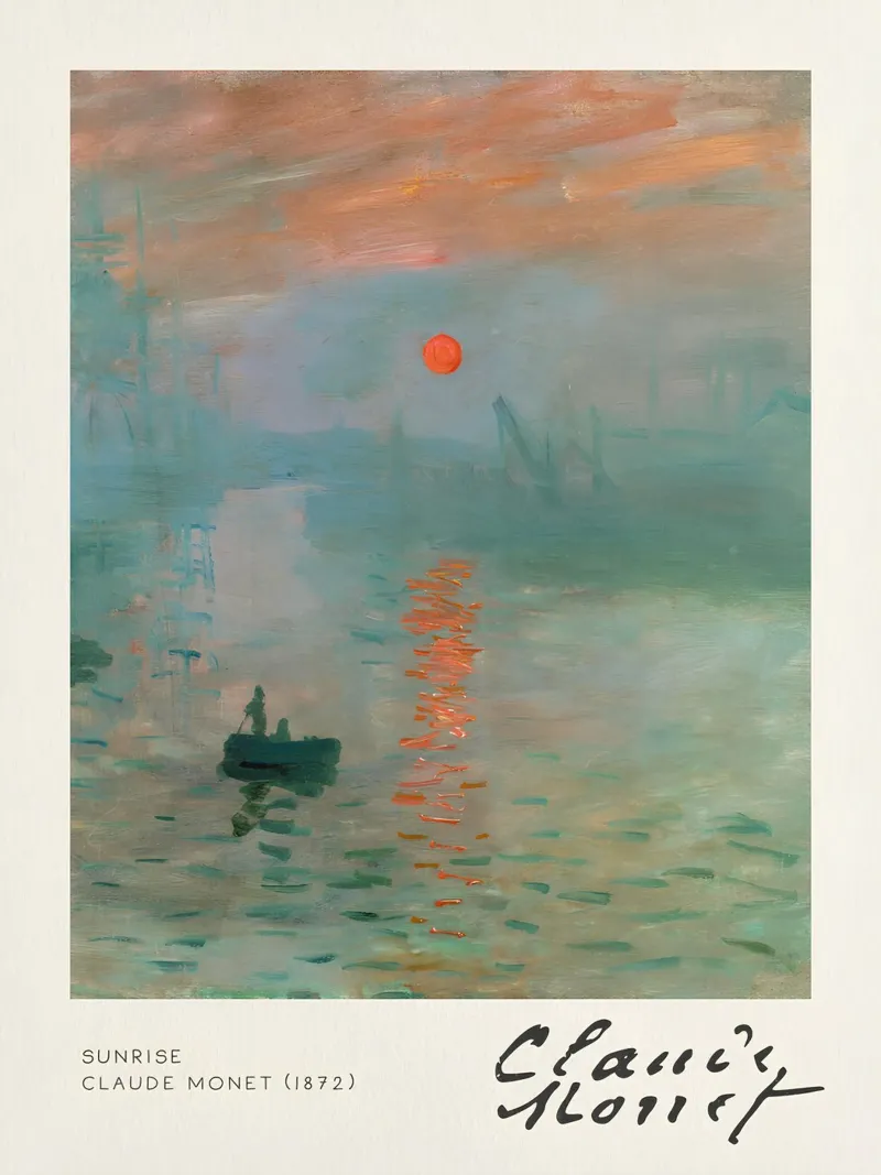 Claude Monet - Sunrise (Impression, Sunrise) Iconic Masterpi canvas by NorwesClub