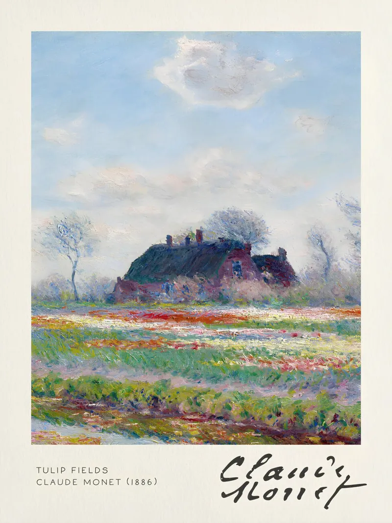Claude Monet - Tulip Fields at Sassenheim: Impressionist Lan hahnemühle by NorwesClub