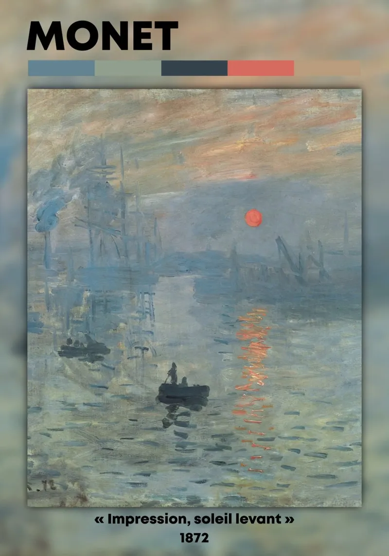 Claude Monet - Impressione, alba: stampa del capolavoro iconico alluminio dibond da NorwesClub
