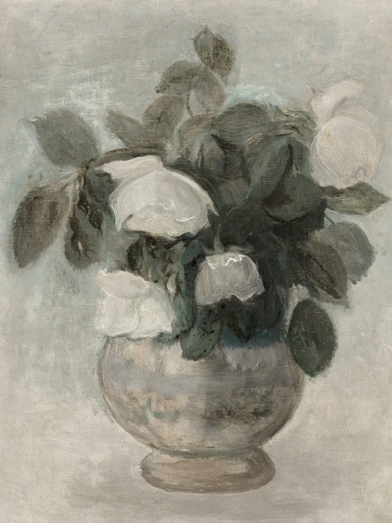 Signora Daniel Sargent: Rose bianche, Natura morta, Impressionista pellicola backlit da NorwesClub