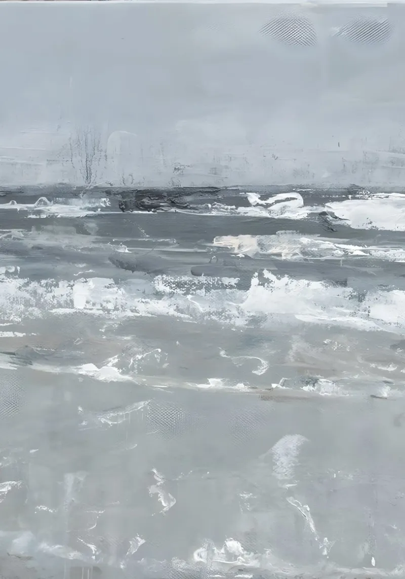 Clement Scott: Calm Waves, Abstract Seascape, Minimalist Oce hahnemühle by NorwesClub