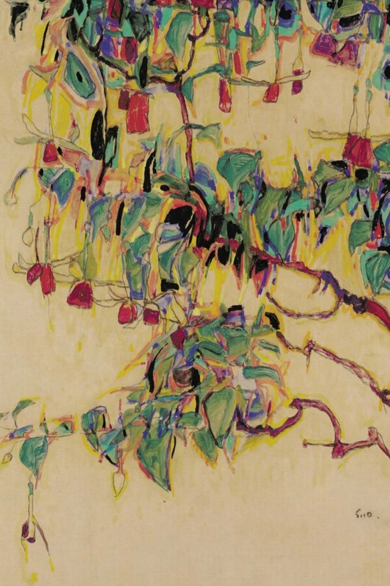 Schiele - Fuchsia II hahnemühle de Vintage by JUNIQE