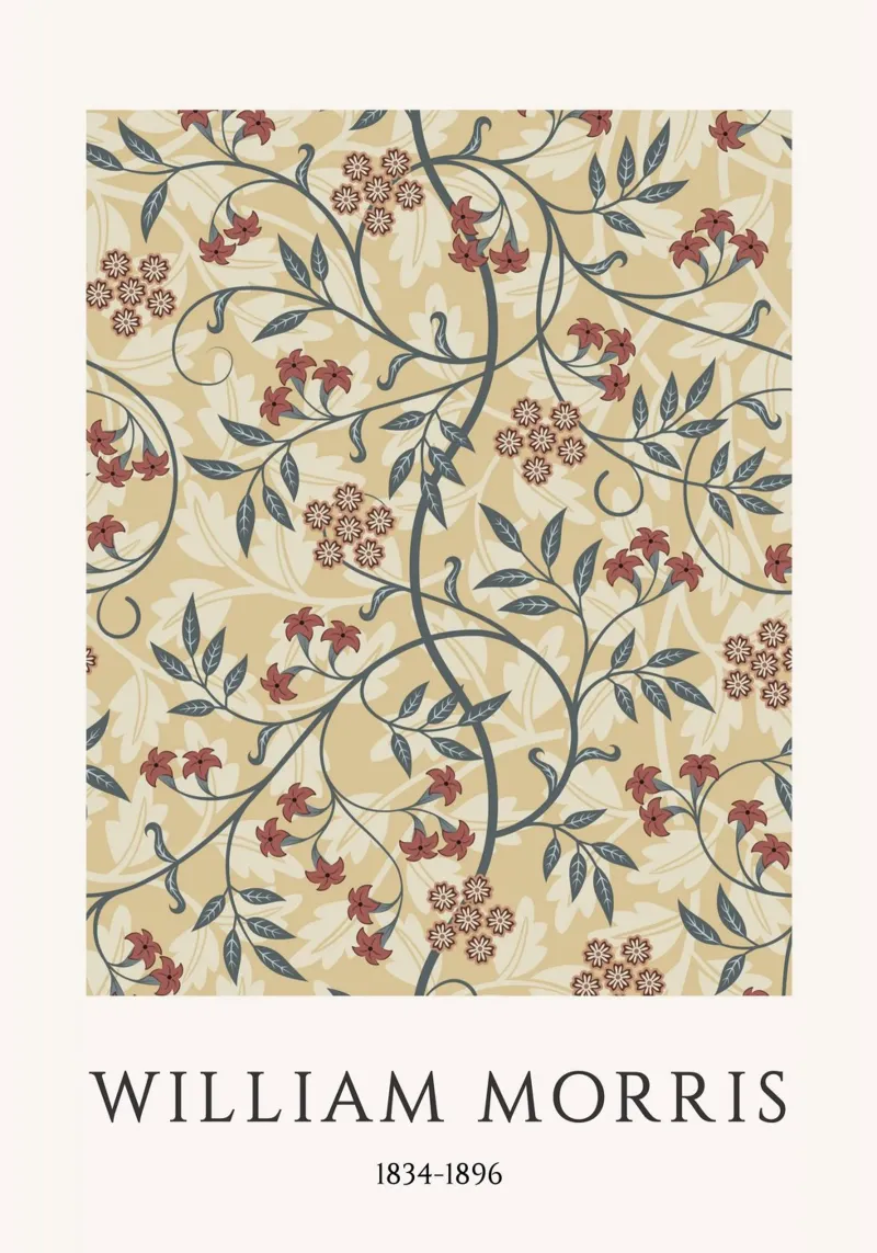 William Morris: Arts & Crafts floreale, botanico d'epoca pellicola backlit da NorwesClub