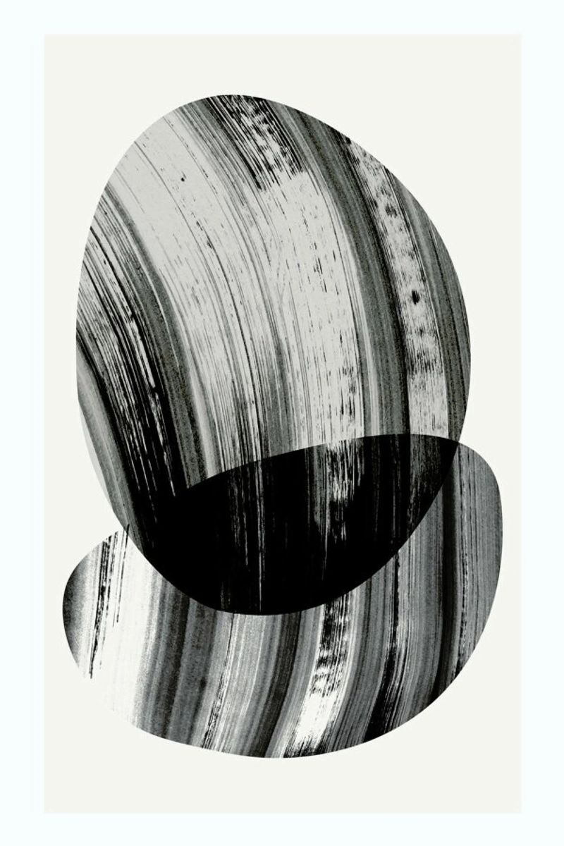 Black And White Painting On Glass poster de Graphite
