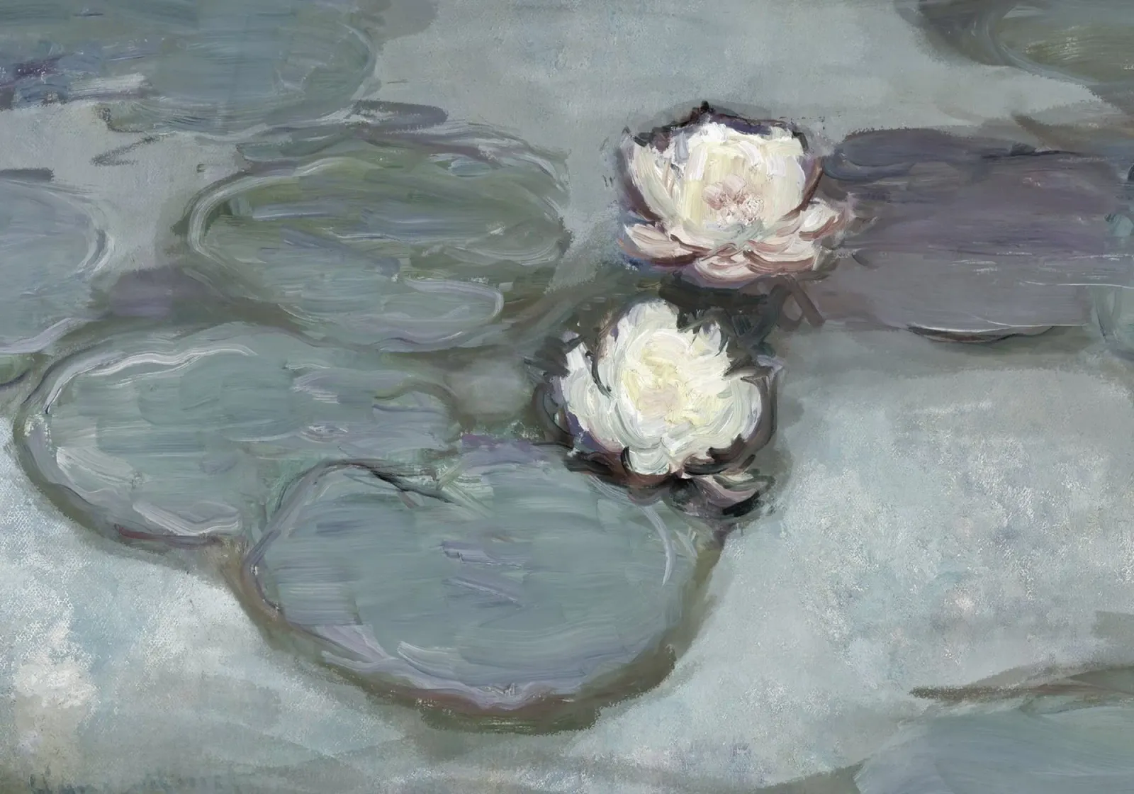 Détail des nénuphars de Monet, impression impressionniste sereine hahnemühle de NorwesClub