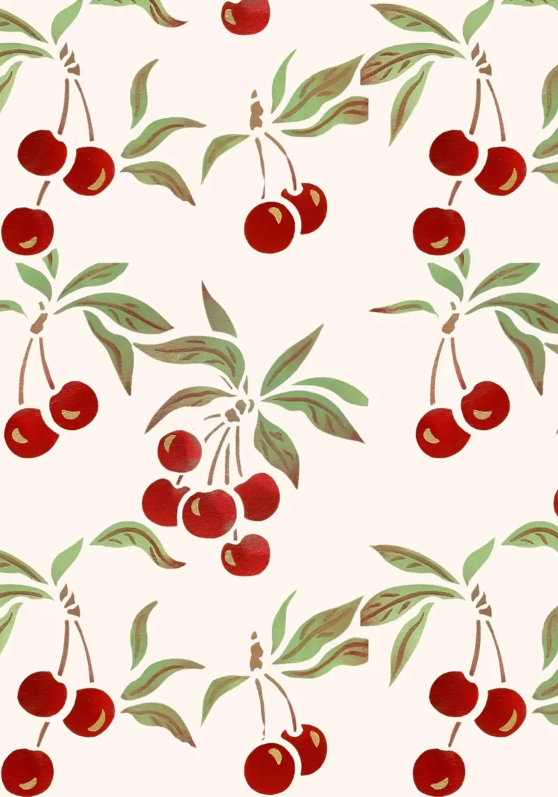 Poster vintage à motifs de cerises - Art mural botanique sur les fruits - K hahnemühle de NorwesClub