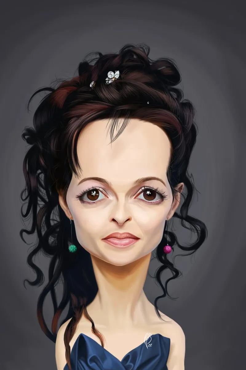 Helena Bonham Carter carta hahnemühle da Rob Art | Illustration