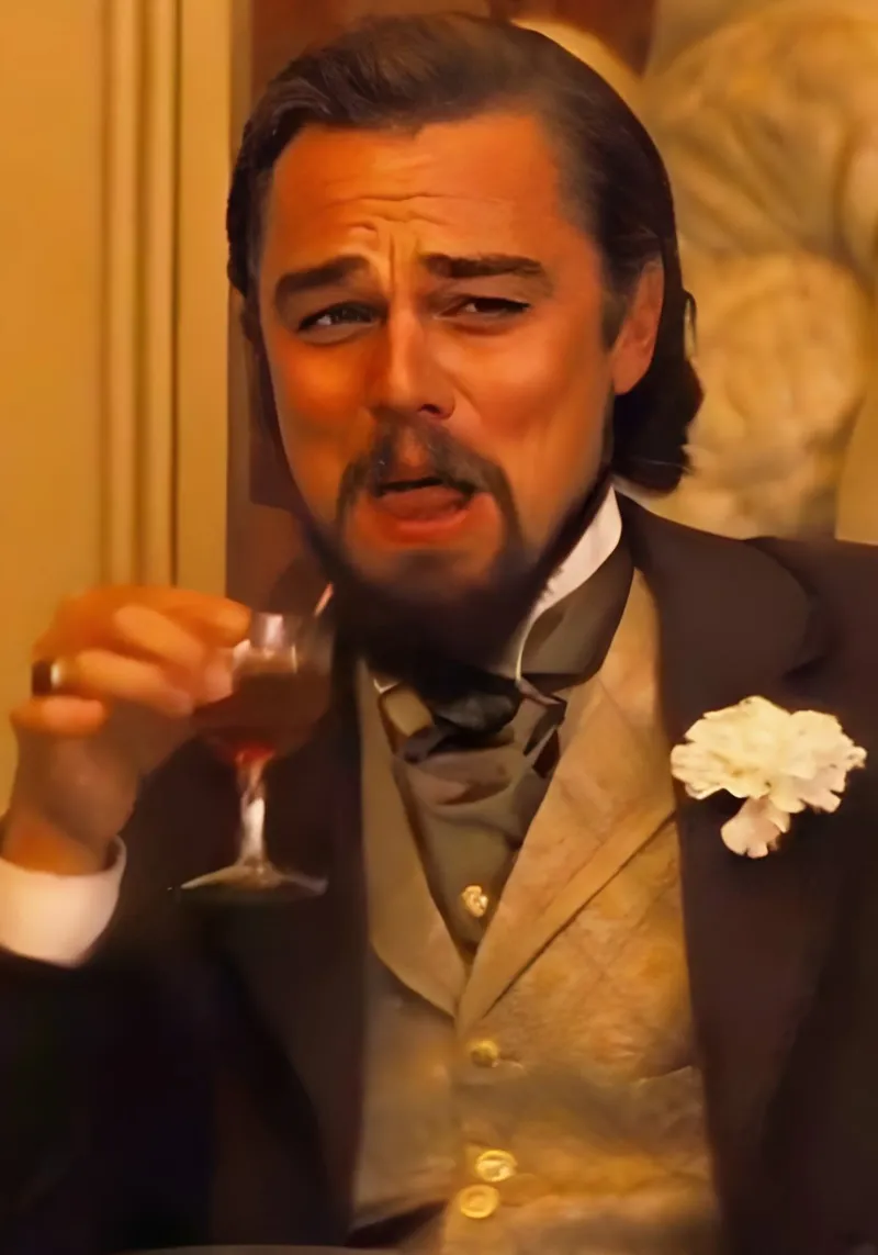 Leonardo Dicaprio Meme pellicola backlit da Low poly art