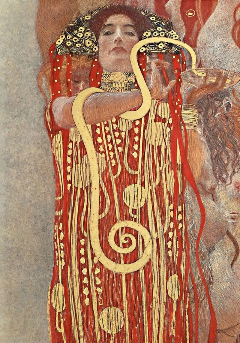 Gustav Klimt - Hygieia (1907) Leinwand von Super Art