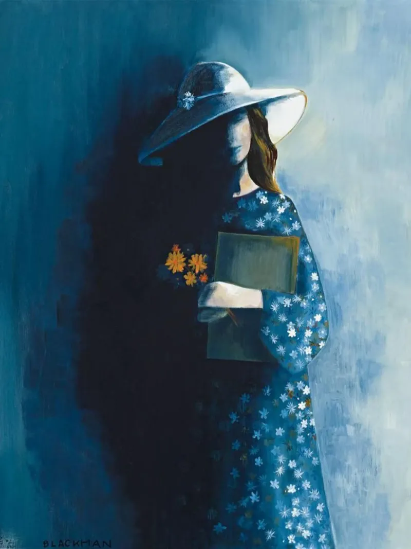 charles blackman ragazza con abito stellato e bouquet poster da Spencer Farrell2