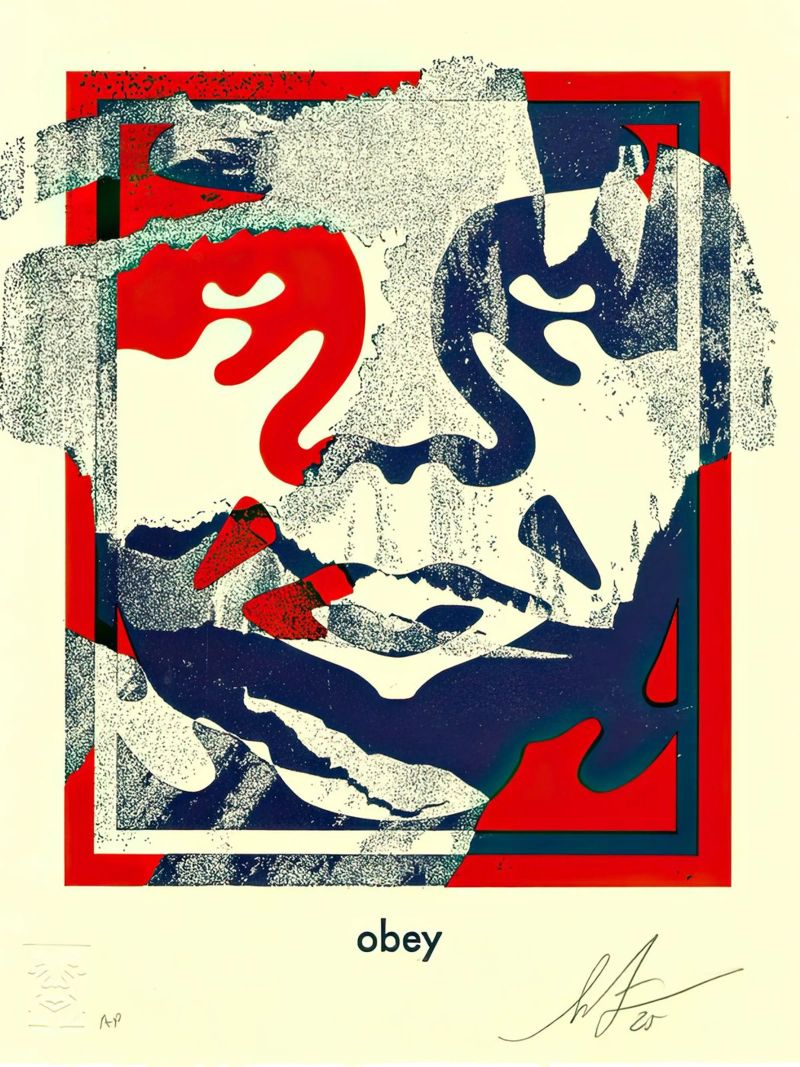Zerrissene Ikone Letterpress Poster von American Poster