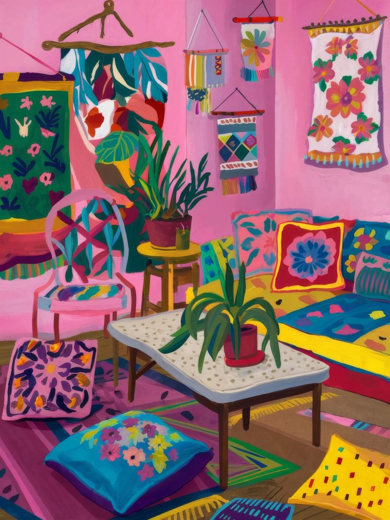 Chambre douillette colorée poster de Arcane Shade
