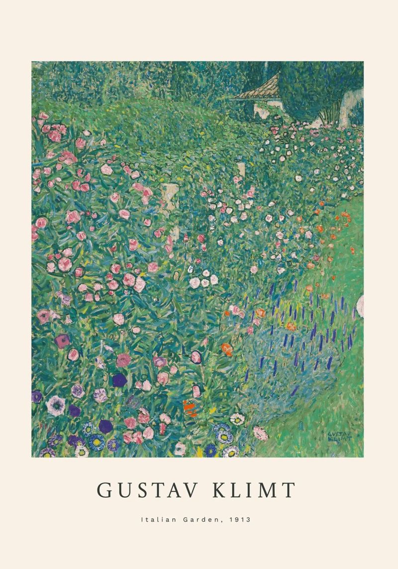 Gustav Klimt - Italienischer Garten Poster von betty hamilton