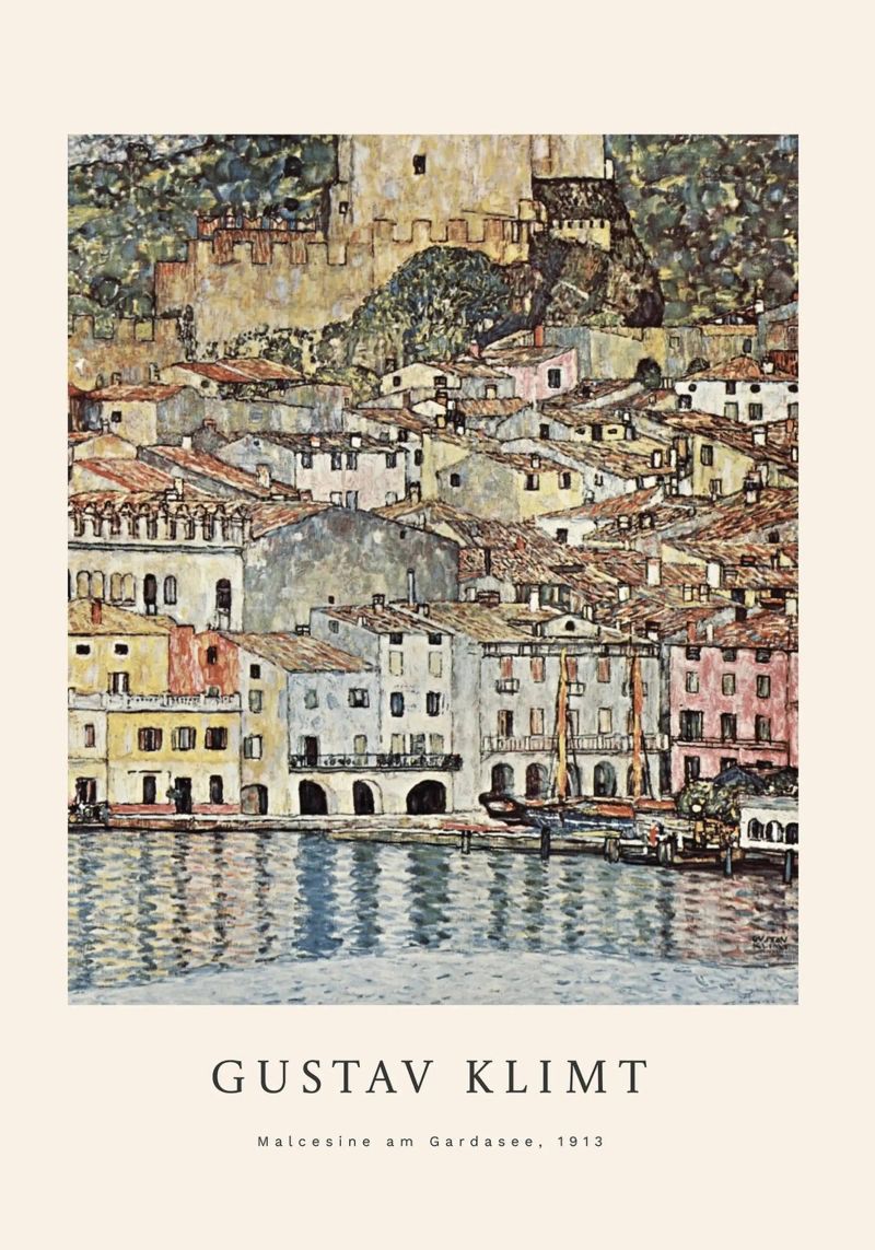 Gustav Klimt - Malcesine am Gardasee Poster von betty hamilton