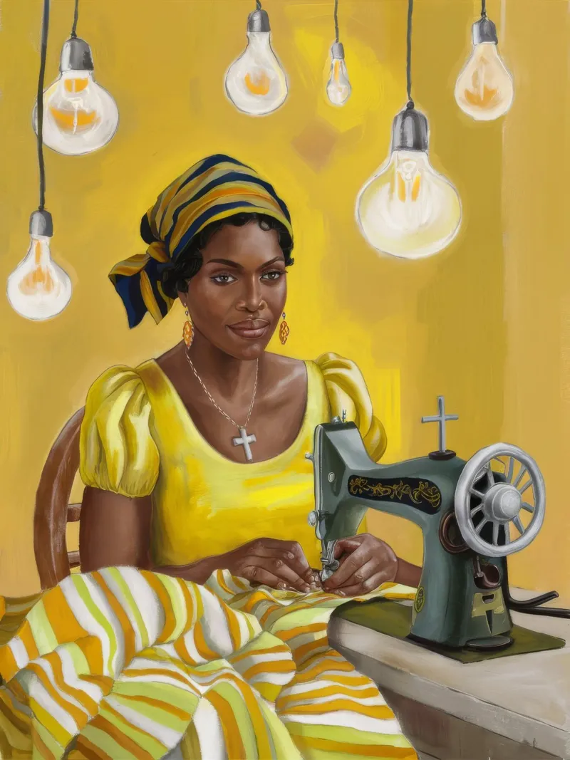 Illuminated Craft canvas with Floater frame by Ebony Carpenter