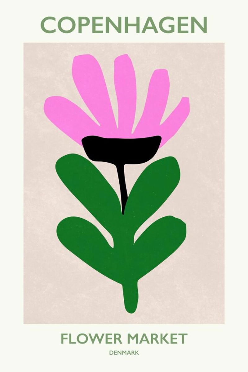Flower Market Denmark poster de Pure