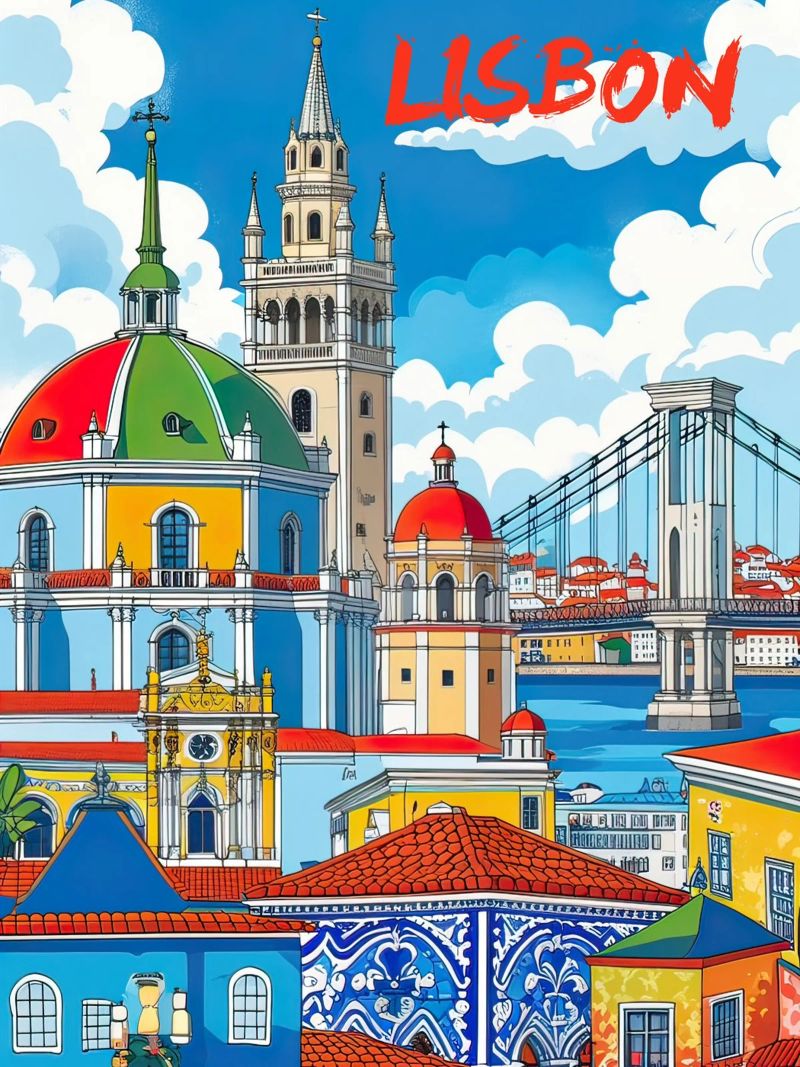 Lisbonne poster de ARTVI-SHOP