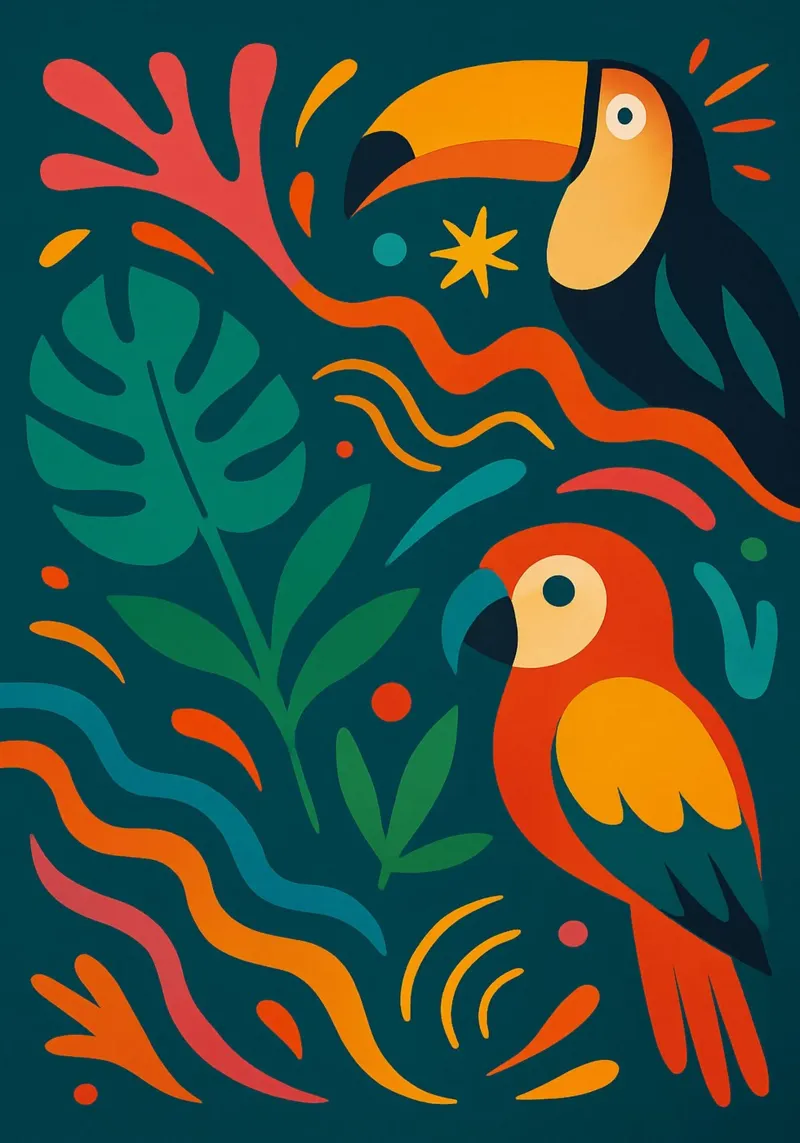 Tropical Noise canvas by Mosaic Dialogue